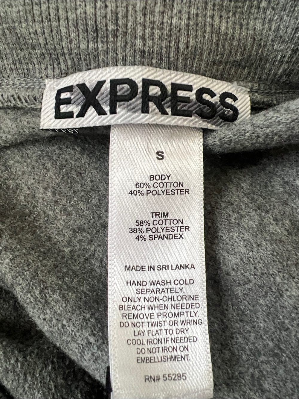 Express Gray Sweatpants with Rhinestone Details - Picture 8 of 9
